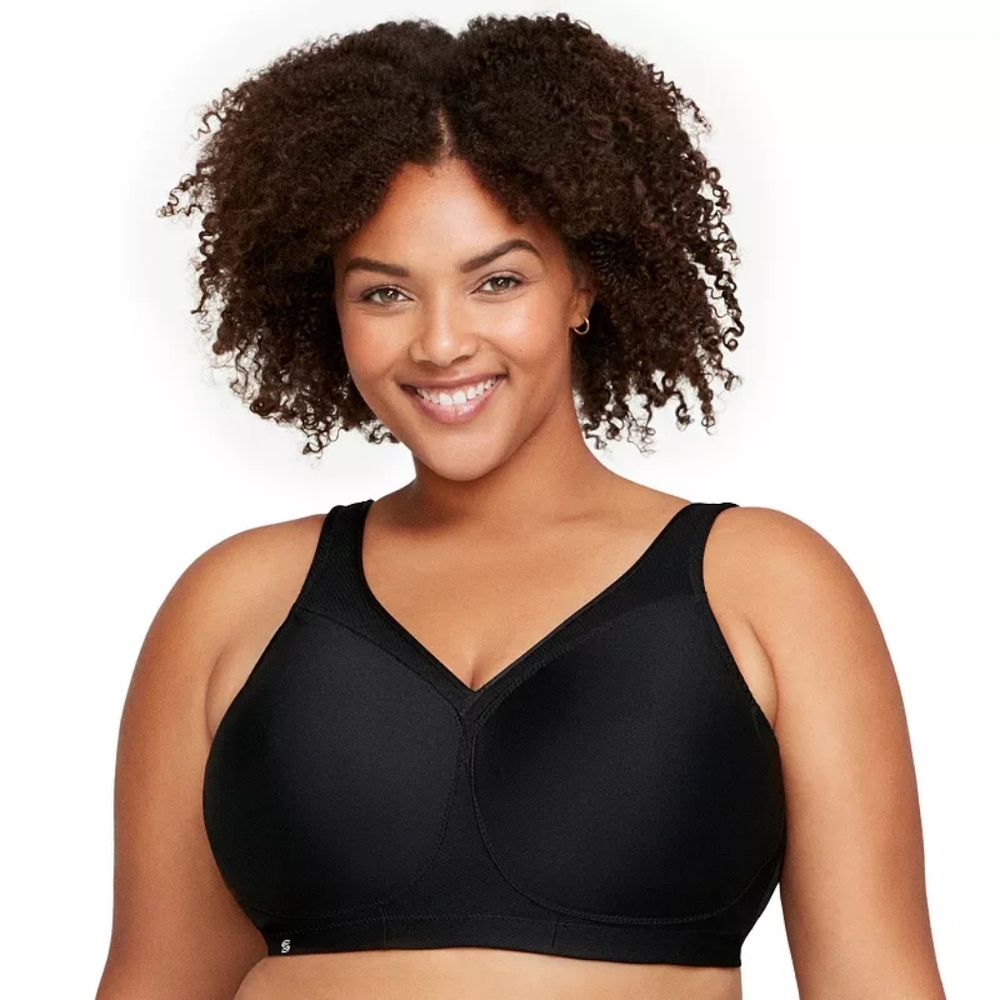 Glamorise Black Full Coverage Bra